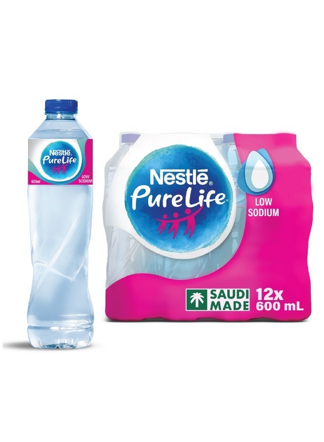Nestle Waters مياه نستله بيور لايف المعبأة للشرب - 12 × 600 مل - Image 1