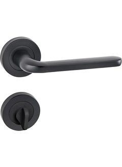 Eym Arpat Likya Round Badge WC Door Handle Matte Black  - Image 1