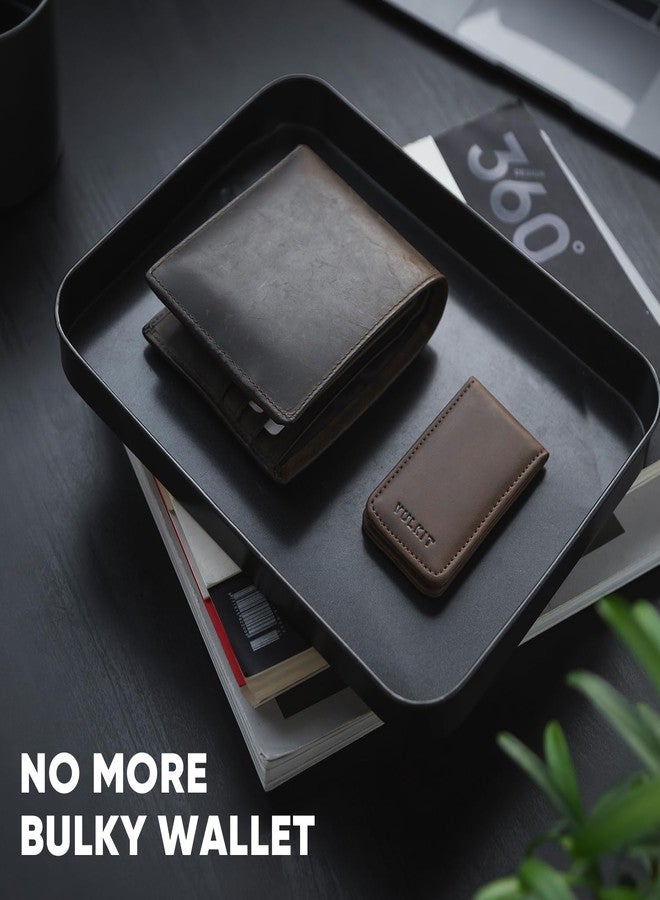 VULKIT Magnetic Money Clip Leather Money Holder Minimalist Design Holds Up to 15 Cash - Image 3