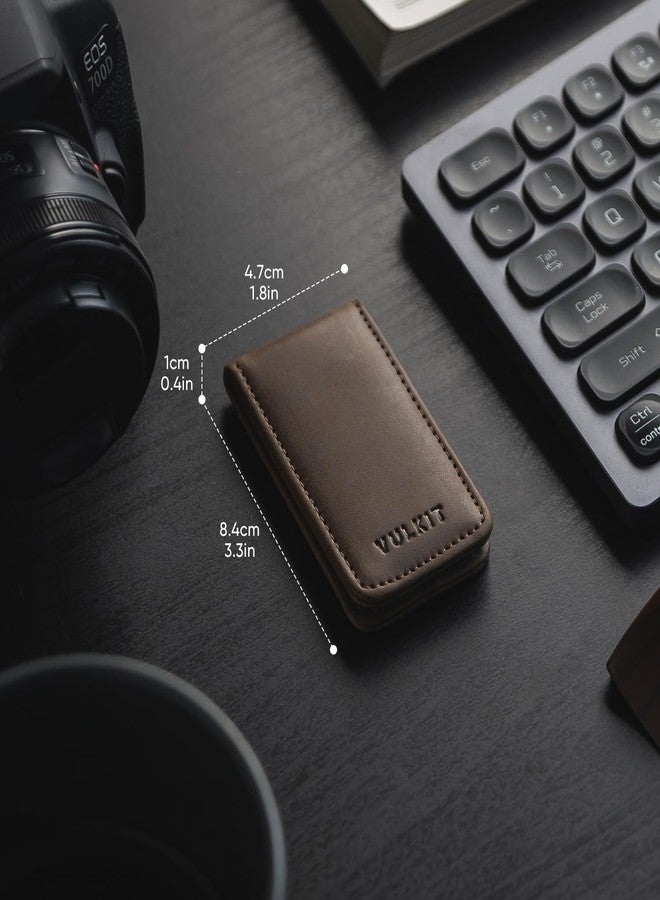 VULKIT Magnetic Money Clip Leather Money Holder Minimalist Design Holds Up to 15 Cash - Image 5