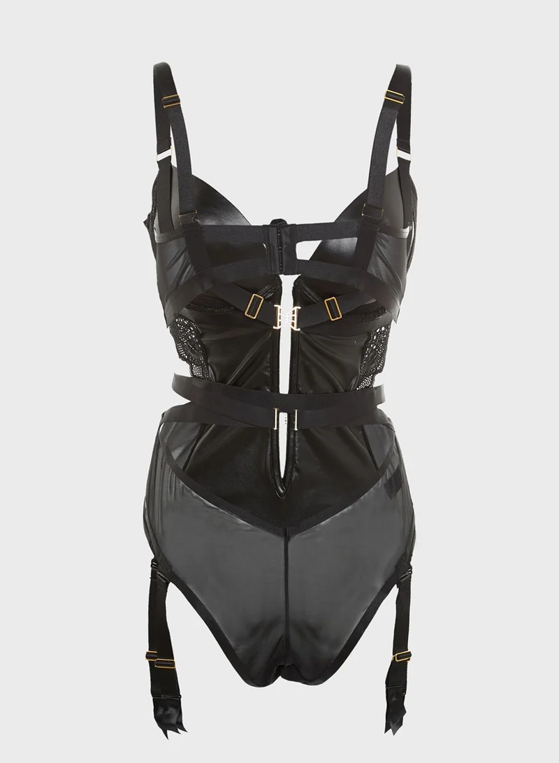 Ann Summers Leather Strappy Corset