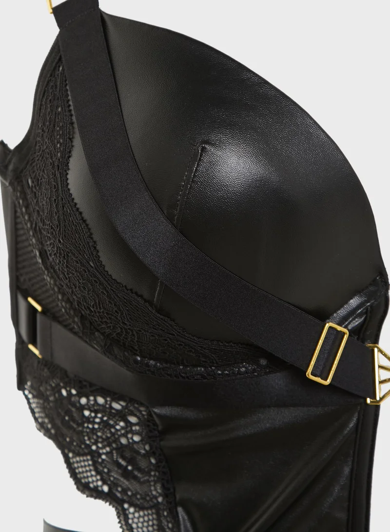Ann Summers Leather Strappy Corset