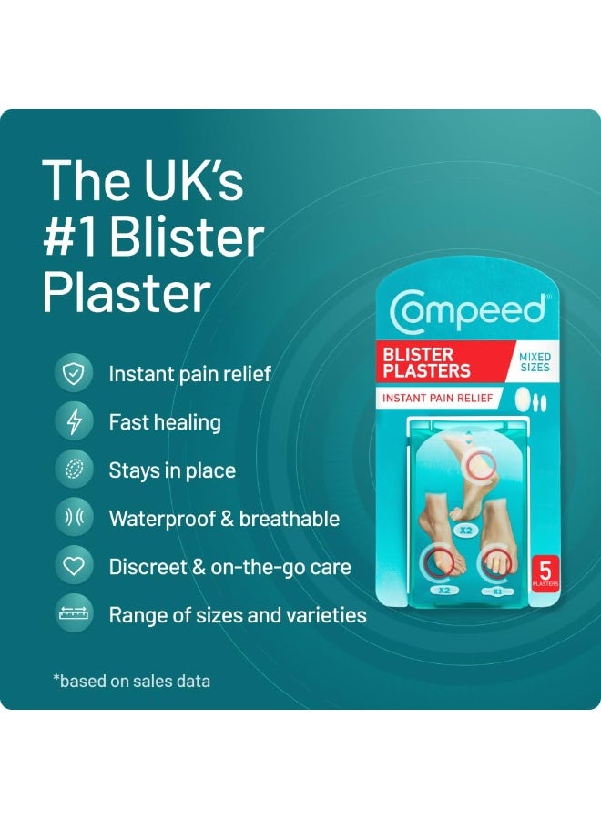 Compeed Blister Bandage For Foot, Toe, Finger Rubbing Protection, Breathable Foot Protector Hydrocolloid Bandage, 5 Mix Patches Pack - Image 4