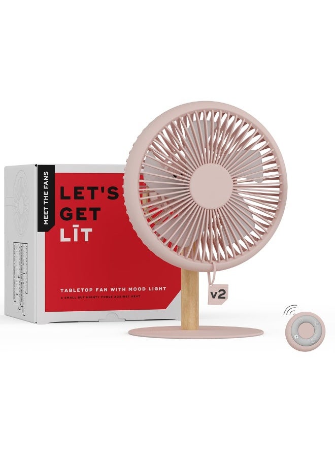 NUUK LIT v2 Cordless & Rechargeable 7 Inch Table Fan with Night Light & Remote Control | Auto Oscillation with 4 Wind Modes | BLDC Fan with Up To 17 Hour Run Time | Portable Table Fan for Home, Office - Image 1