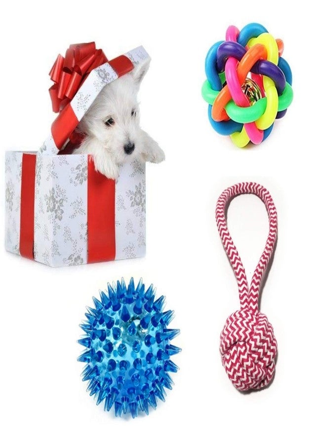 PETLICIOUS & MORE مجموعة هدايا بيتليشوس آند مور للكلاب والجراء - تتضمن كرة، حبل، ألعاب تصدر صوتاً، ألعاب شد، ألعاب مضغ، ألعاب تسنين - عبوة من 3 قطع - Image 1