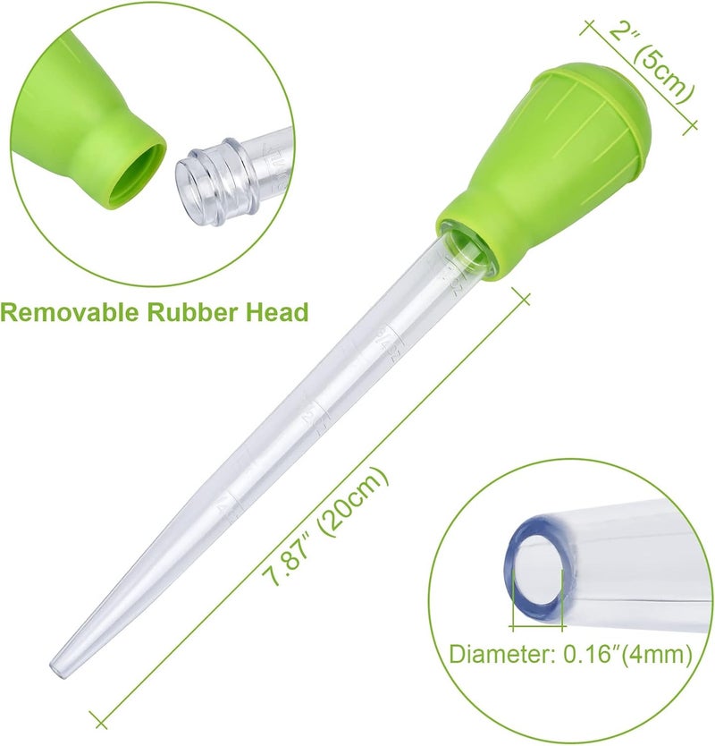 WEAVERBIRD Manual Fish Tank Water Changer Aquarium Dropper, 30ml Aquarium Clean Pipette Dropper, Fish Tank Cleaning Waste Remover, Aquarium Gravel Cleaning Straw, Green - Image 2