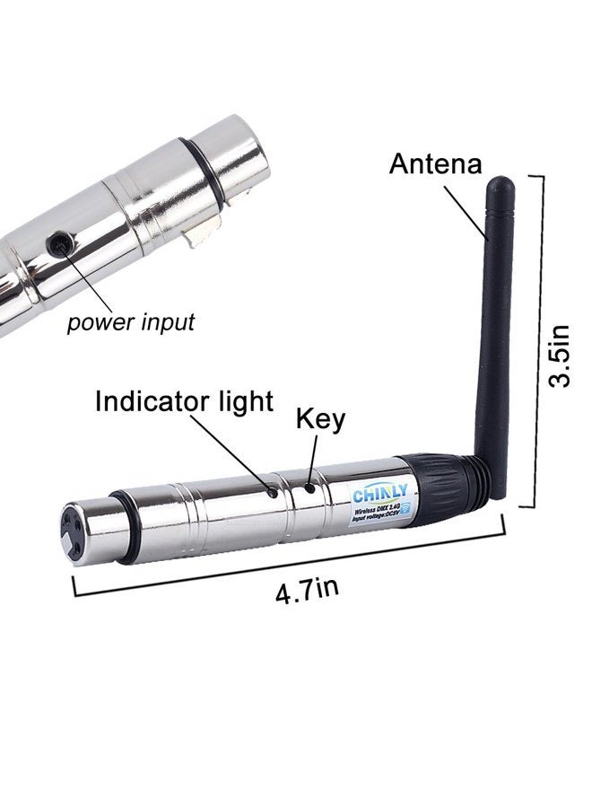 CHINLY DMX512 DMX Dfi DJ 2.4G لاسلكي 1 مستقبل تحكم إضاءة LED لاضاءة المسرح LED بار ضوء الحفلات - Image 3