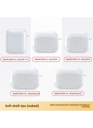 Tpu Transparent Earphone Set Material For Apple Bluetooth Headset Pro2 Generation Airpods Bluetooth Headset Protective Cover-Color:TPU Soft Shell (bare Shell)-Applicable Model:Airpods (1/2 Generation - No Ear Hooks) Second Generation - pzsku/ZC37642DBD8E8F2FFE4B5Z/45/1746206876/a58aea2e-7369-4789-bb0a-9cddf6e59350