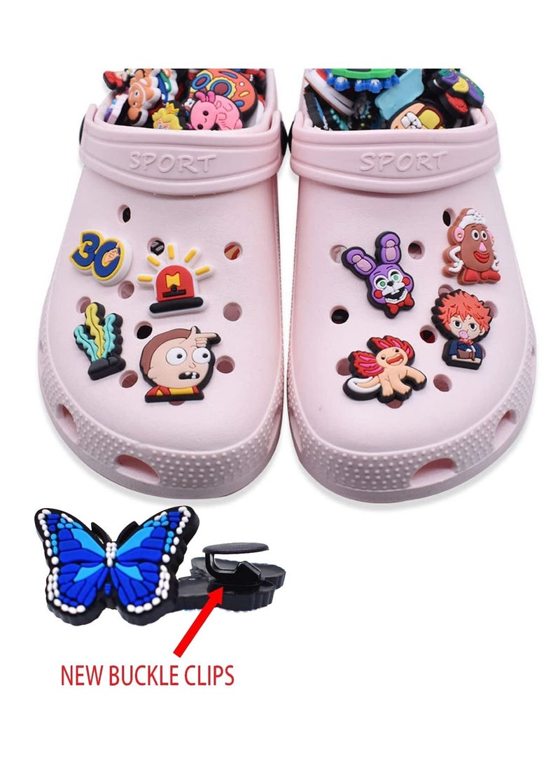Excefore - Croc Charms 50 Pcs Random Cute Cartoon Croc Charms Anime for Crock Boys Girls Teens Bubble Slide Pins for Bracelet Wristband - Image 1