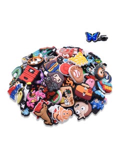 Croc Charms 50 Pcs Random Cute Cartoon Croc Charms Anime for Crock Boys Girls Teens Bubble Slide Pins for Bracelet Wristband