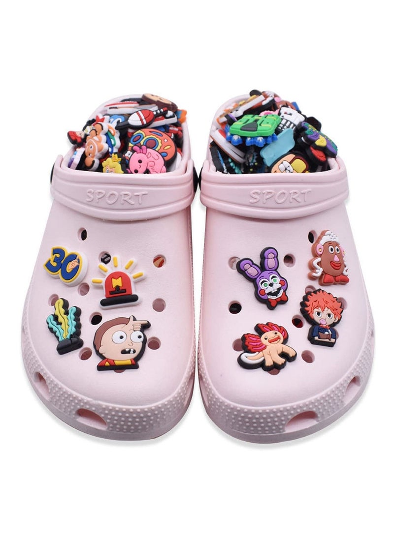 Excefore - Croc Charms 50 Pcs Random Cute Cartoon Croc Charms Anime for Crock Boys Girls Teens Bubble Slide Pins for Bracelet Wristband - Image 1