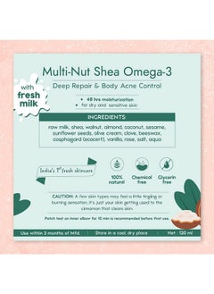 Multi-Nut Omega 3 Moisturiser, Skin Malai, Body Cream, Body Butter, Cold Cream Winter | Hydration, Skin Repair & 48 Hr Moisture, Body Lotion - 120Ml (Pack Of 1) - pzsku/ZC3764E10D9C6471819C1Z/45/_/1735817376/f9dffc12-1481-445f-ad3c-6f4aacc92de7