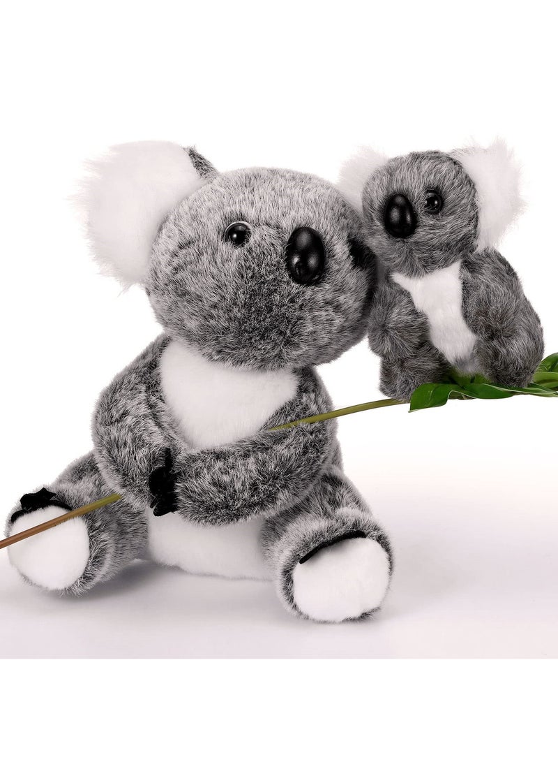 SYOSI Koala Bear Plush Set, Soft Mother and Baby Koalas, 27 cm and 13 cm, Stuffed Animal Toy, Ideal for Kids, Cute Gift - Image 2