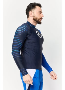 Adidas Men Sportswear Fit Long Sleeves Rash Guard, Navy  - Image 3
