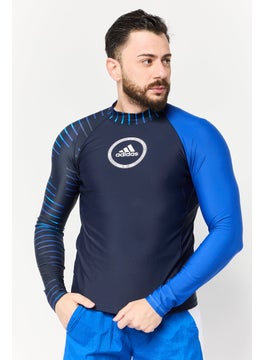Adidas Men Sportswear Fit Long Sleeves Rash Guard, Navy  - Image 1