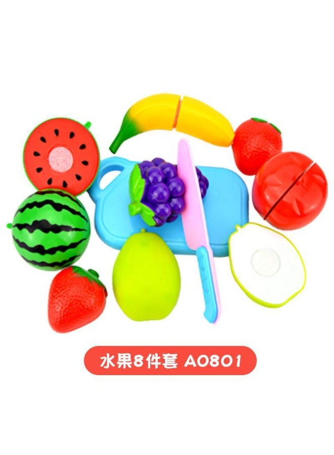 Halamodo 23Pcs Fruit Cutting Toy Set, Children'S Pretend Play Simulation Vegetable And Fruit Cutting Toys, Girls Cooking Kitchen Utensils, Educational Kitchen Toys Set, Kitchen Pretend Play Toy, Birthday Gift Party Favors for Kids - Image 3