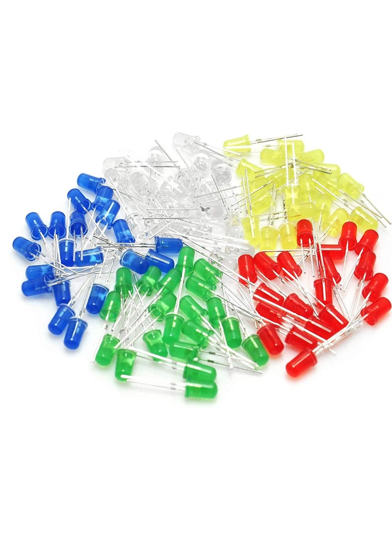 Generic 5mm LED Light Assorted Kit DIY LEDs for Arduino (Pack of 100pcs)  - Image 3