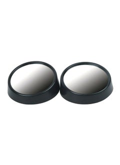 Blind Spot Mirror, 360 Degree Rotatable Waterproof Convex Rear View Mirror Adjustable 2 piece black