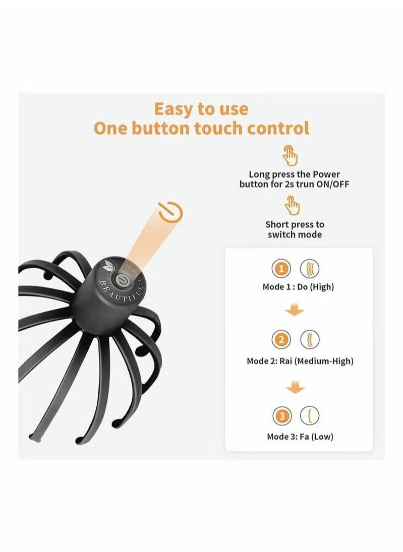 ASIV Electric Scalp Massager with 3 Modes, 360 Degree Head Massager, Cordless Portable Head Massager for Stress Relief  - Image 2