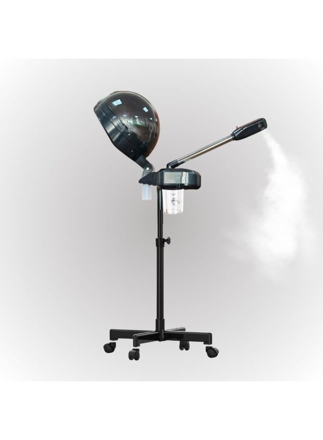 sd e-trading 2-in-1 Facial Steamer and Hair Steamer,Head and Face Steamer Sauna Humidifier Hot Mist Moisturizing for SPA Skin Care Salon Beauty Barber Equipment (Black) - Image 2