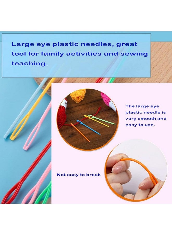 Artonezt 50 PCS Large Eye Sewing Needles, 2.75 Inch Plastic Weaving Yarn Needles for Learning, Safety Embroidery, Kids DIY Sewing, Handmade Crafts - Image 4