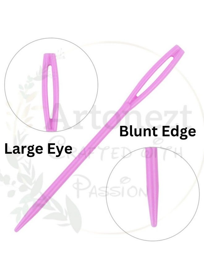 Artonezt 50 PCS Large Eye Sewing Needles, 2.75 Inch Plastic Weaving Yarn Needles for Learning, Safety Embroidery, Kids DIY Sewing, Handmade Crafts - Image 3