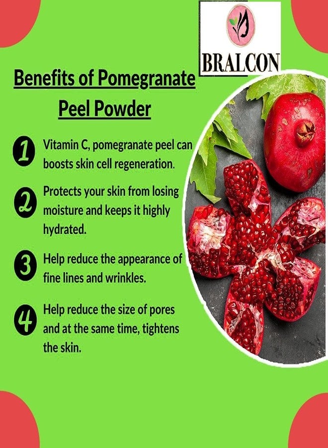 BRALCON Organic Pomegranate Peel Powder, Lemon Peel Powder Combo- 200g(100g x 2 Pack) |Lemon Peel Powder, Pomegranate Peel Powder For Face Masks, Skin Care| Face Pack, Hair pack & Face Pack|Hair Care - Image 5