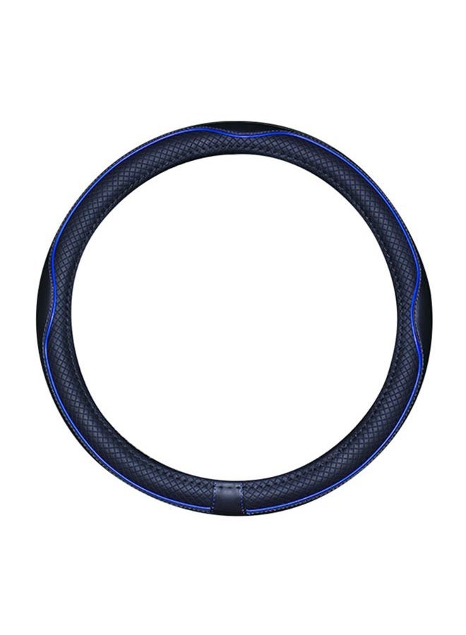 Mayco Bell Microfiber Leather Car Small Steering Wheel Cover (14''-14.25'', Black Dark Blue) - Image 3
