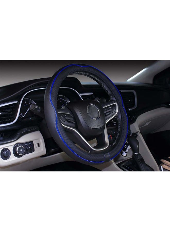 Mayco Bell Microfiber Leather Car Small Steering Wheel Cover (14''-14.25'', Black Dark Blue) - Image 1