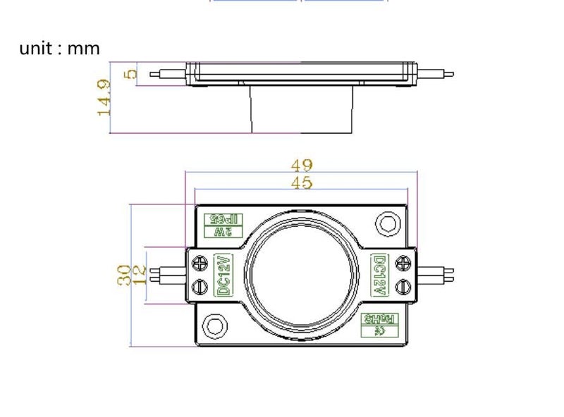 Q QINGCHEN Warm White 3000K 12V LED Module with Lens 2.0W for Light Box with Tape Adhesive Back (20pcs Pack) - Image 5