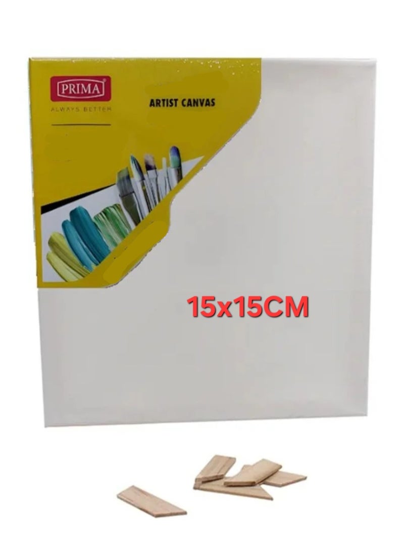 لوحة قماش فنان قطنية بيضاء 15x15 سم