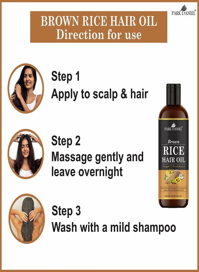 Park Daniel Premium Brown Rice Hair Oil Enriched With Vitamin E - For Strength and Hair Growth(120 ml) - Image 4