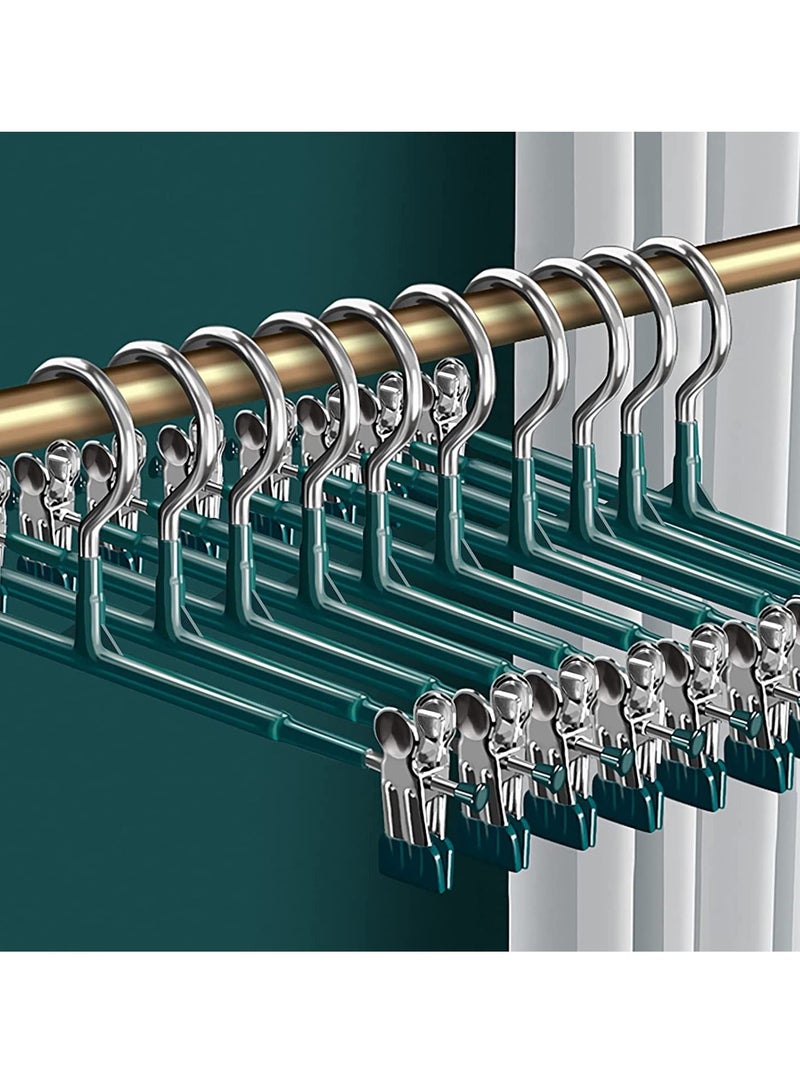 MIXDE Pants Skirt Hanger with Clip 20 Pack,Rubber Cover Metal Non-Slip Hanger,360 Swivel Hook,Heavy Duty Ultra Thin Saving Space Clothing Hanger for Pants,Trousers,Skirts,Jeans - Image 1