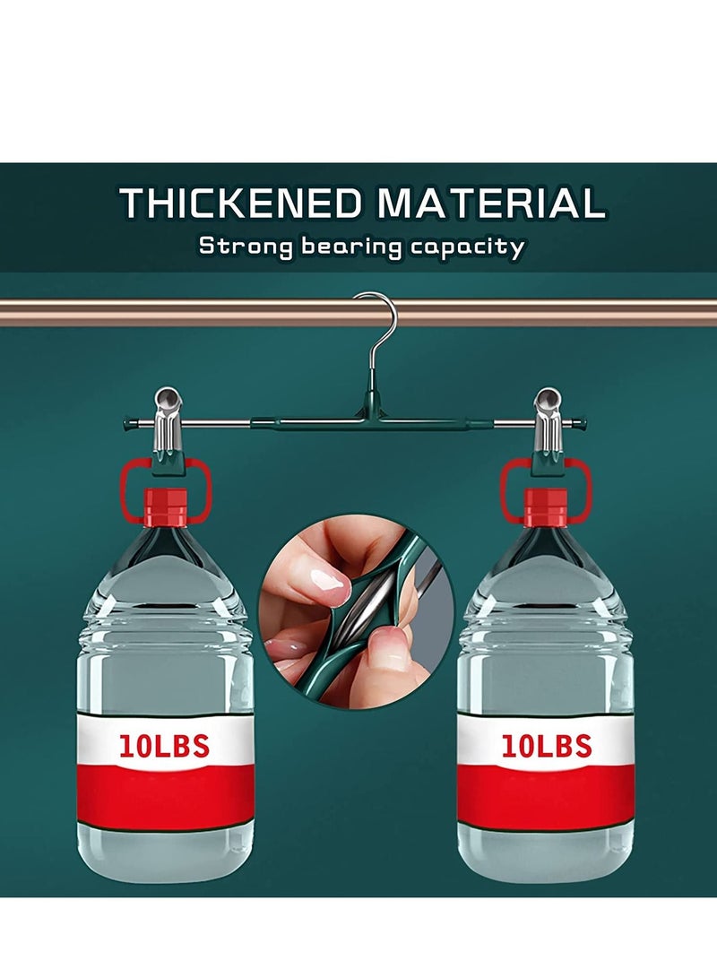 MIXDE Pants Skirt Hanger with Clip 20 Pack,Rubber Cover Metal Non-Slip Hanger,360 Swivel Hook,Heavy Duty Ultra Thin Saving Space Clothing Hanger for Pants,Trousers,Skirts,Jeans - Image 4