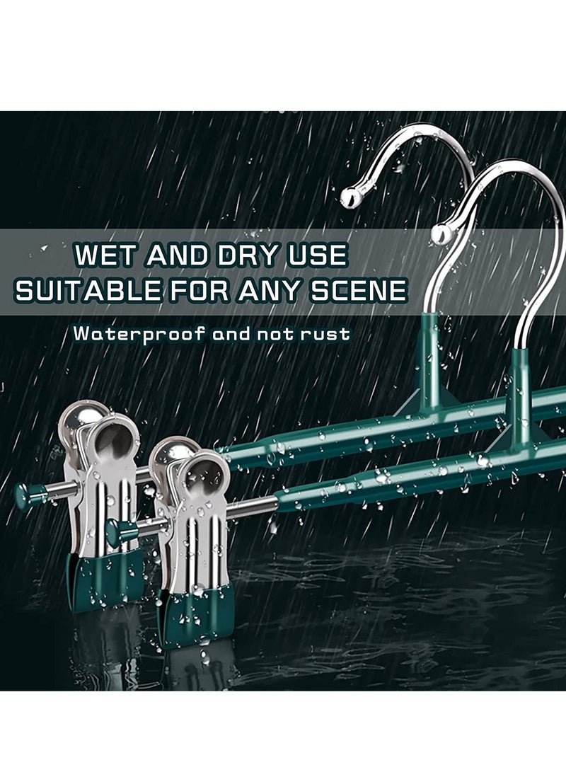 MIXDE Pants Skirt Hanger with Clip 20 Pack,Rubber Cover Metal Non-Slip Hanger,360 Swivel Hook,Heavy Duty Ultra Thin Saving Space Clothing Hanger for Pants,Trousers,Skirts,Jeans - Image 5