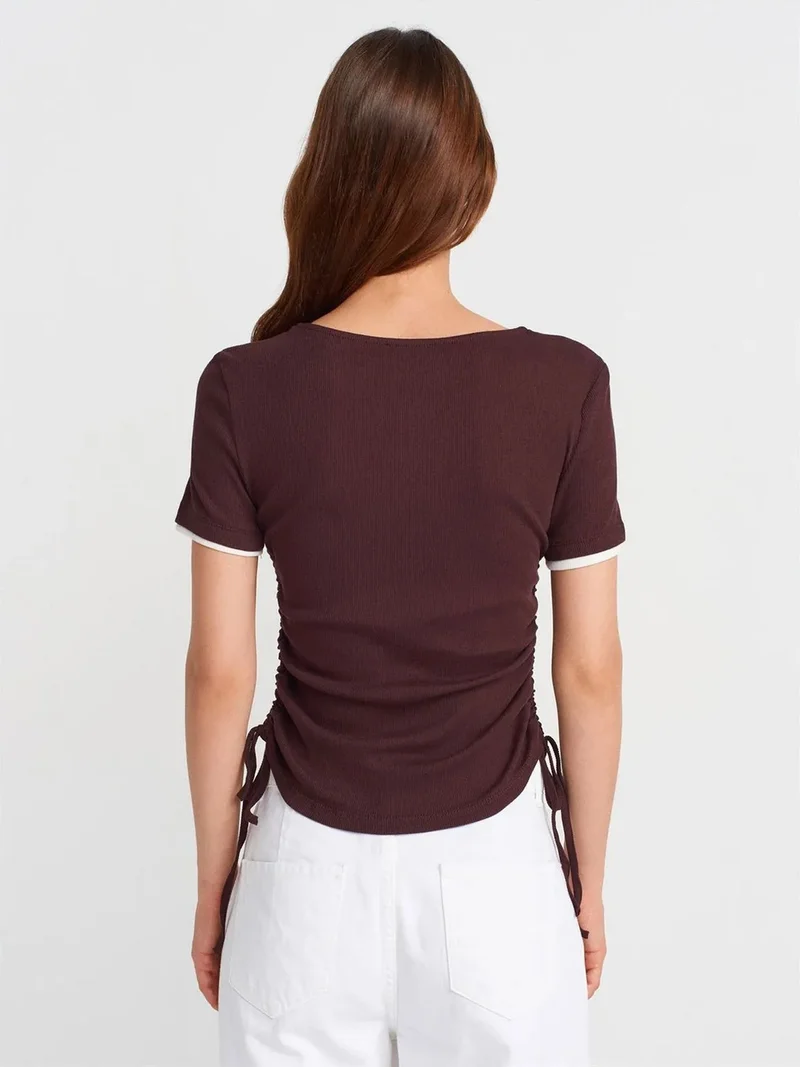 ديلفين Dilvin Women's Cotton Slim Fit Crew Neck T-Shirt