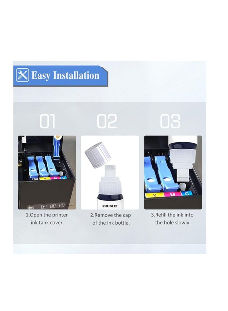 Terabyte G1420/G2420/G2460/G3420/G3460 (GI-41 ink set 4-Pack (PigmentBlack Cyan Magenta Yellow) GI 41 Compatible for CANON PIXMA G1420/G2420/G2460/G3420/G3460 - Image 3