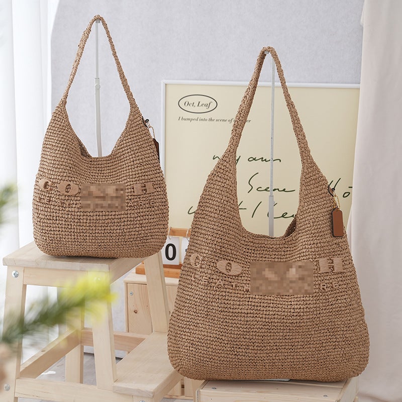 Sunny Summer Woven Tote Bag for Women - Image 1