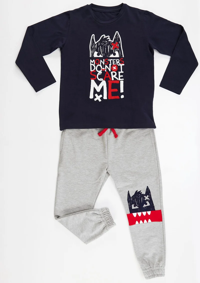 Denokids Don't Scare Boy's Trouser Set