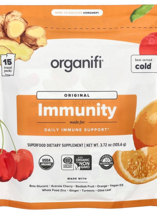 Organifi Original Immunity 15 Travel Packs 3.72 oz (105.6 g) - Image 1