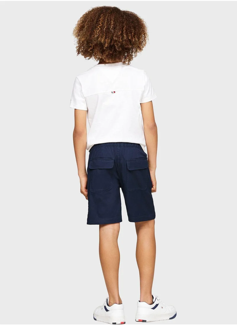 TOMMY HILFIGER Youth Logo Tape Chino Shorts