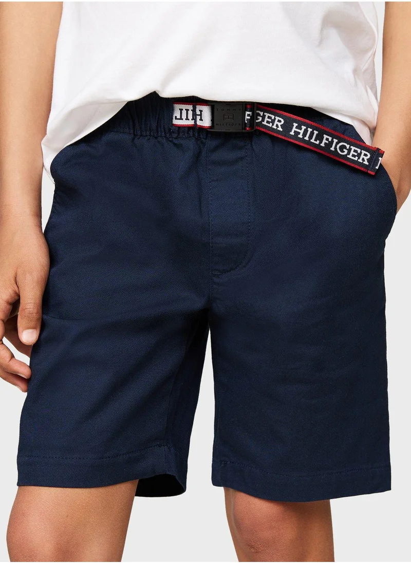 TOMMY HILFIGER Youth Logo Tape Chino Shorts