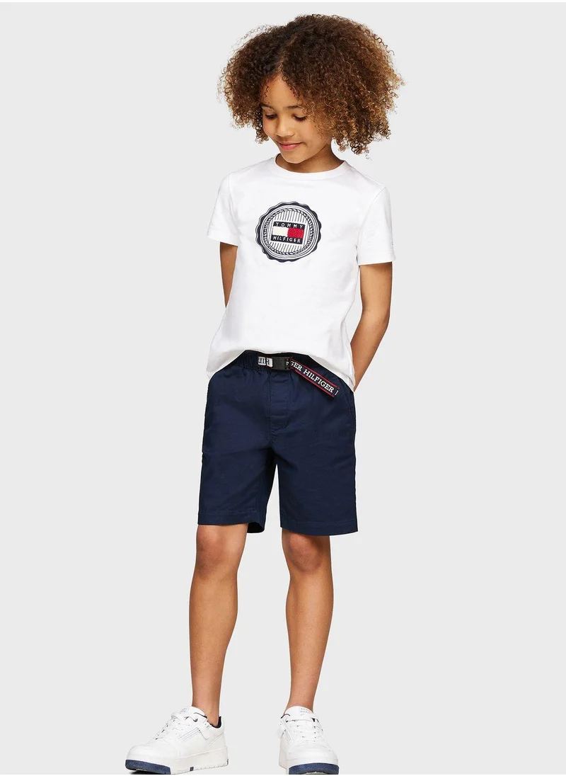 TOMMY HILFIGER Youth Logo Tape Chino Shorts