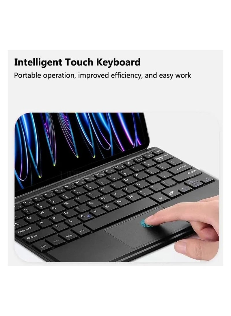 حافظة لوحة المفاتيح متوافقة مع Lenovo Idea Tab Pro 12.7 بوصة (2025) TB373FU TB375FC، غلاف جلد قابل للإزالة مع لوحة لمس بلوتوث لاسلكية ومدمج بها لوحة مفاتيح - Image 2
