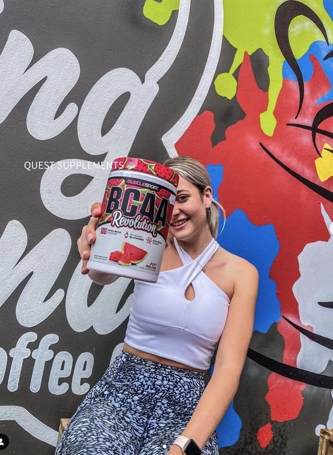 MUSCLESPORT BCAA Revolution Amino Acid Powder Supplement for Men & Women - Intra Workout Training Complex - Recovery Supplement… (Strawberry Daiquiri, 30 Servings) - Image 1