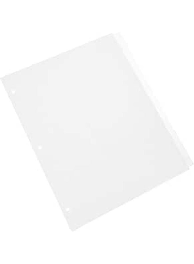 Frosted Tab Plastic Binder Dividers 3 Ring Punched Index Refills for School Office - Image 1