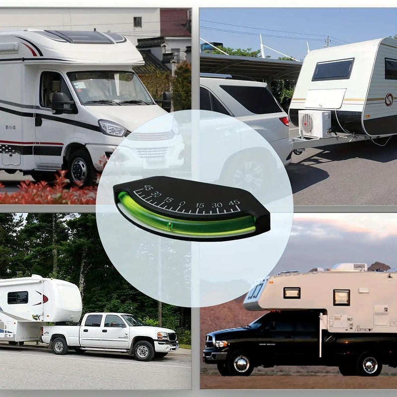 Black High Precision ABS Resin Inclinometer Level Gauge for Off Road Jeep Truck - Image 4