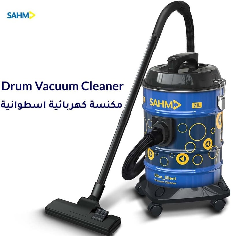 سهم مكنسة كهربائية Sahm سعة 21 لتر، قوة 2000 واط، طراز SHM-21VSY، لون أزرق - Image 4