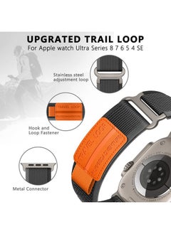 ALMNVO Trail Loop Nylon Band - Compatible with Apple Watch Ultra 2 Band 49mm 46mm 45mm 44mm 42mm 41mm 40mm 38mm Men Women,Rugged Braided Elastic Weave Sport Strap for iWatch Ultra Series 10/9/8/7/6/SE/5/4/3  - Image 3