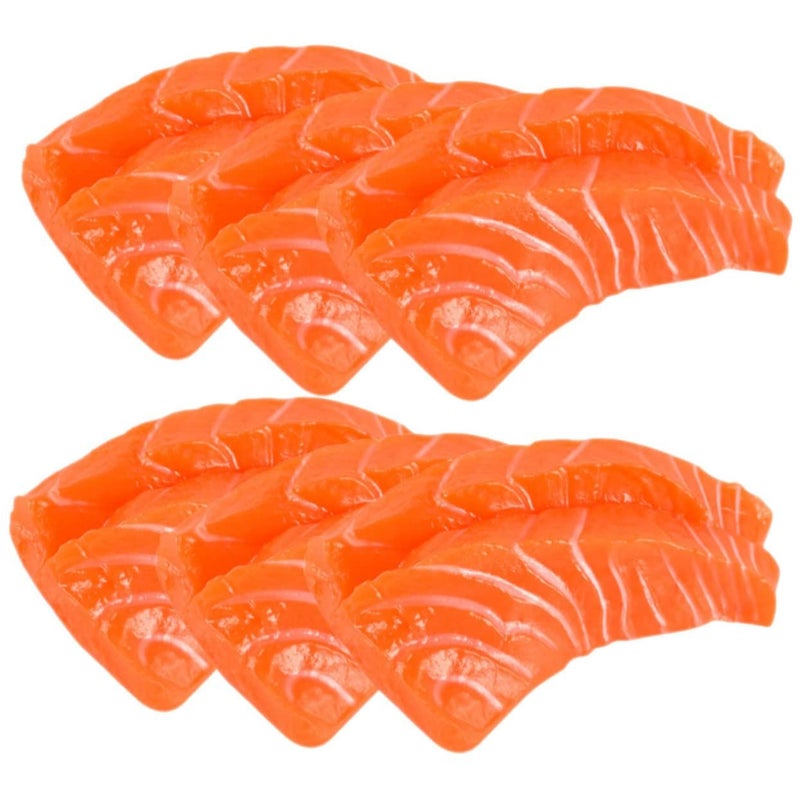 Lifelike Salmon Simulation Fish 6Pcs Realistic Decor for Home Restaurant Photography - Image 2